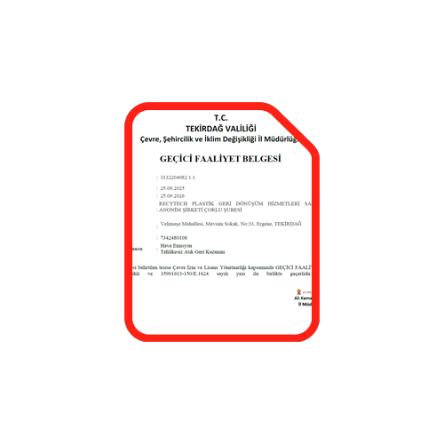 Geçici Faaliyet Belgesi